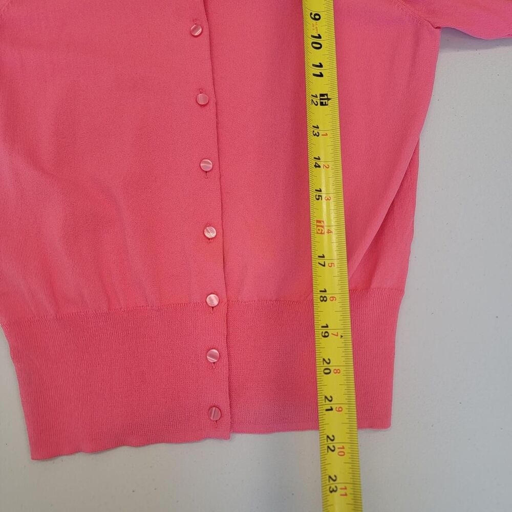 Ann Taylor Pink Knit Cardigan Classic Preppy Size S - Picture 6 of 8